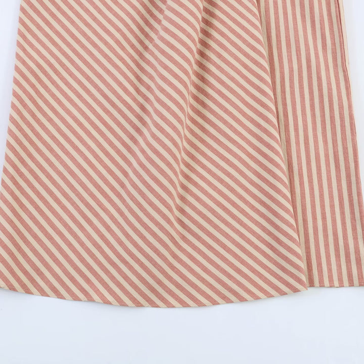 Dame omslagskjørt med diagonalt stripemønster og elegant drapering Skjora