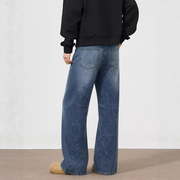 Herrer casual bootcut jeans med moderne vasker Skjora