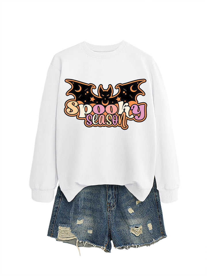 Kvinne sweatshirt med kreativ Halloween-design Skjora