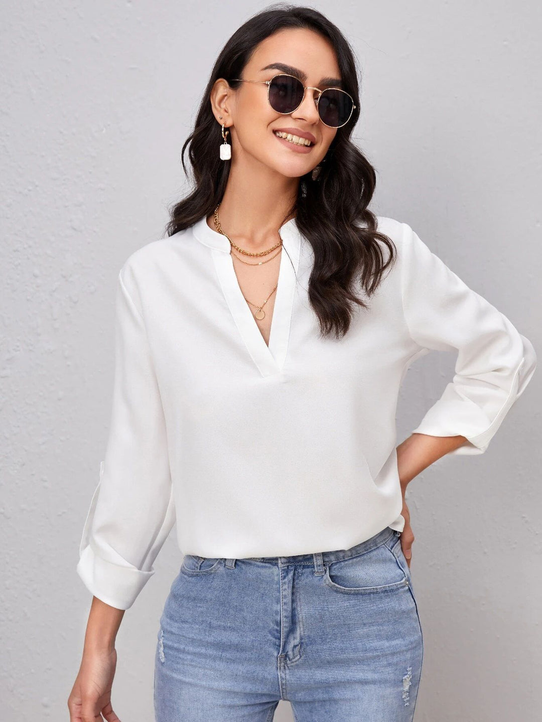 Damer Elegant og moderne bluse skjorte Skjora