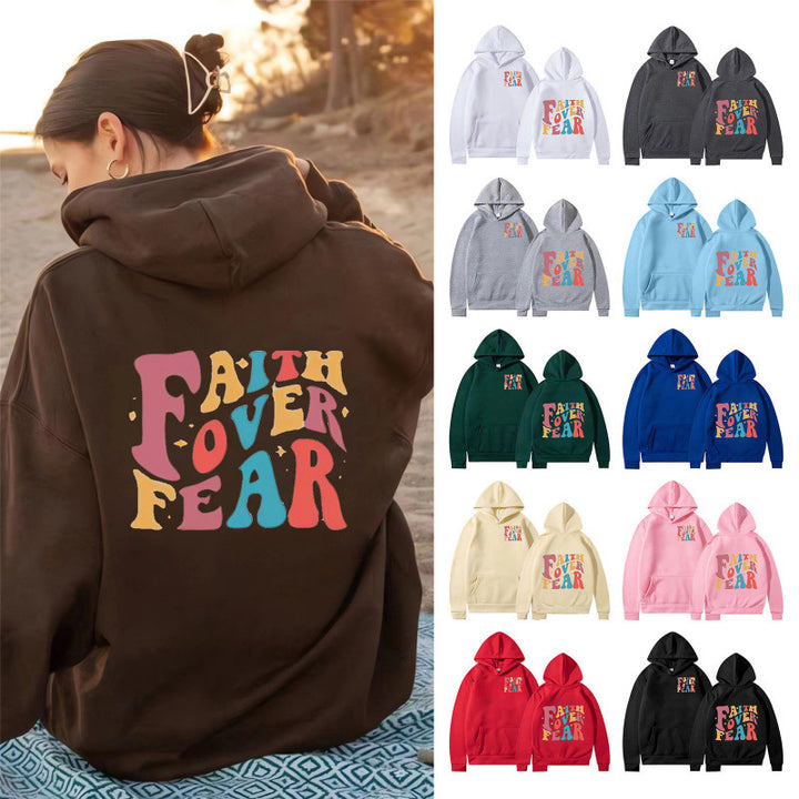 Dame hoodie med kreativ tekst og myk indre fleece Skjora