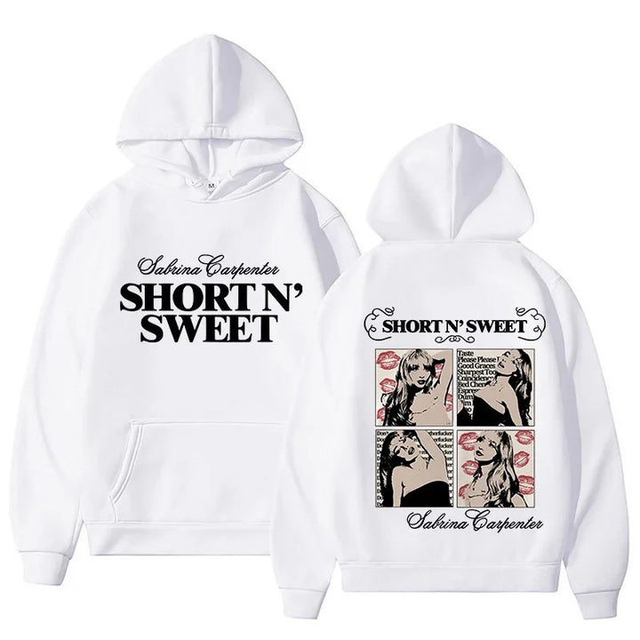 Damehoodie med unikt komisk design og kunstnerisk trykk Skjora