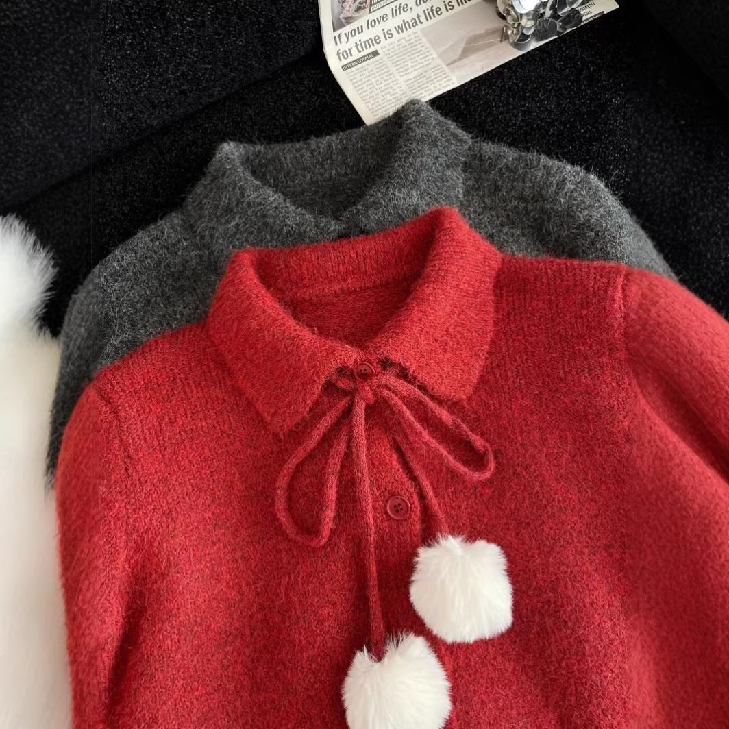 Kvinnenes lekne cardigan med stor krage Skjora