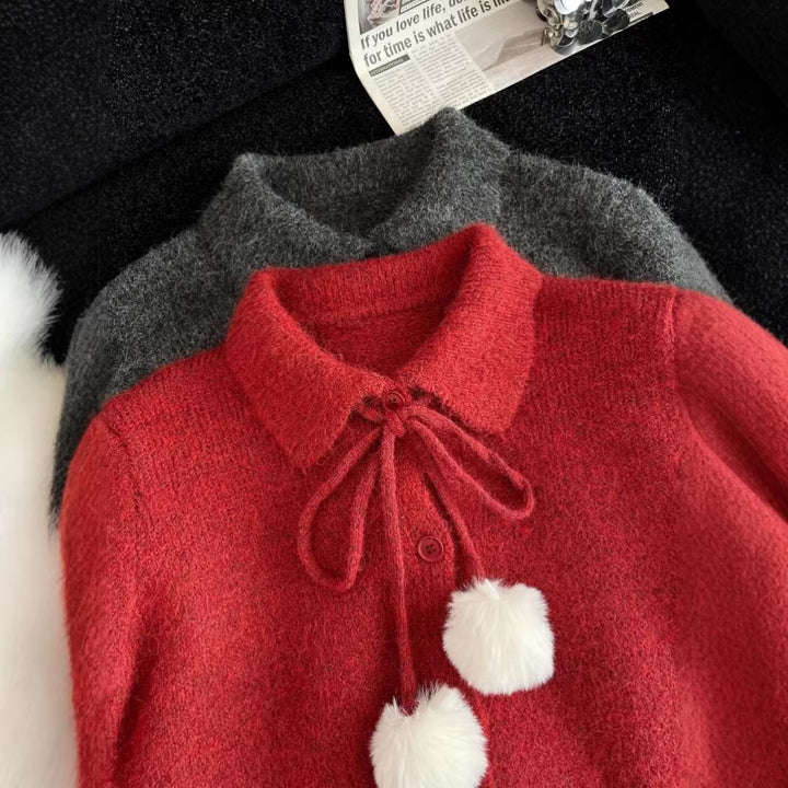 Kvinnenes lekne cardigan med stor krage Skjora
