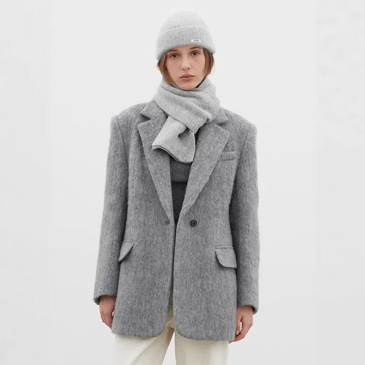 Damer elegant og koselig ullblazer med moderne snitt Skjora