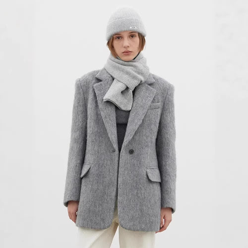 Damer elegant og koselig ullblazer med moderne snitt Skjora