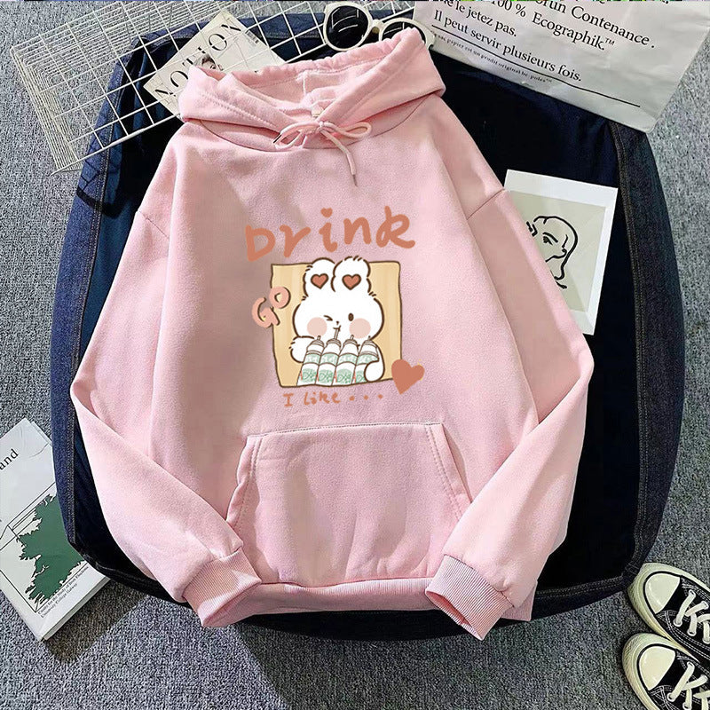 Ladies' Hoodie with Cute Kitten Motif Skjora