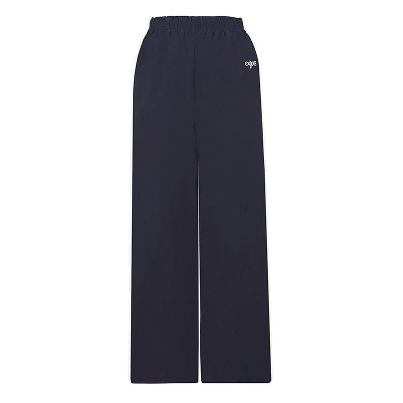 Damer Sporty fritid bukser med elastisk liv og bred ben Skjora