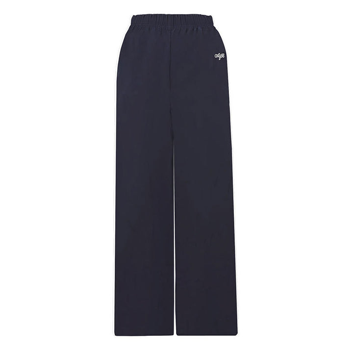 Damer Sporty fritid bukser med elastisk liv og bred ben Skjora