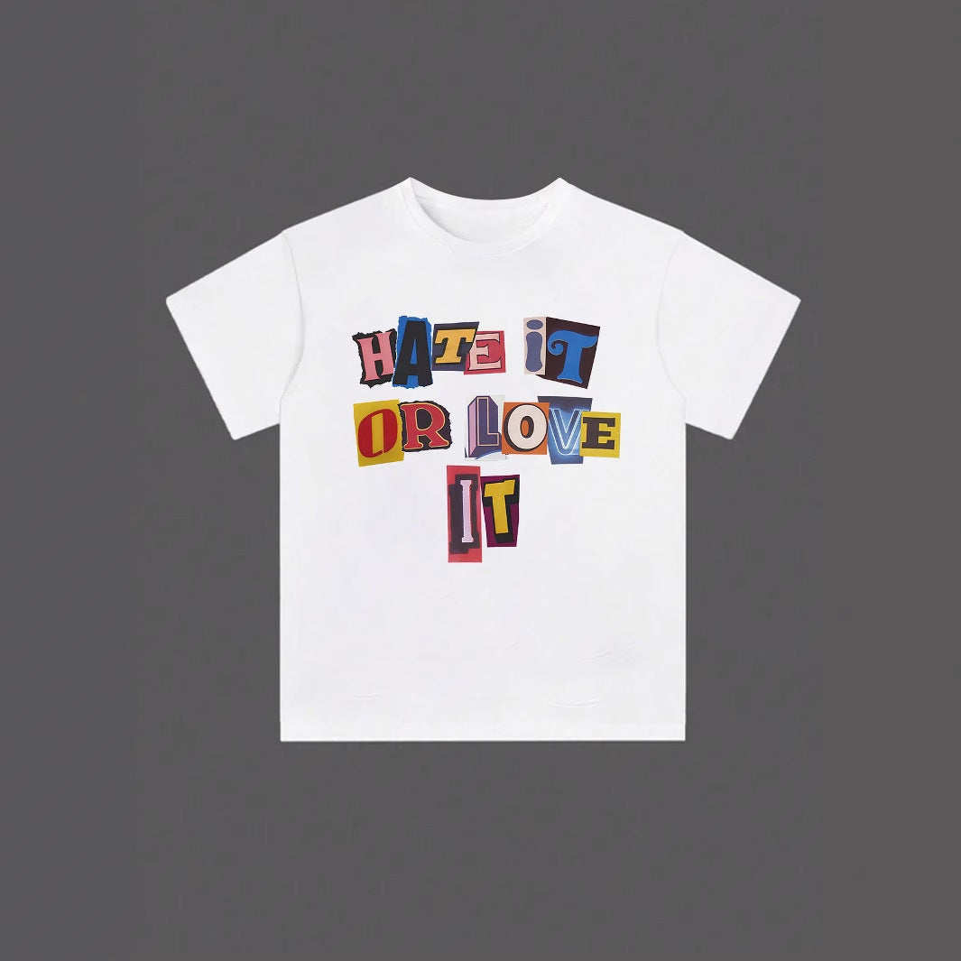Women's T-shirt with eye-catching print and loose fit Skjora