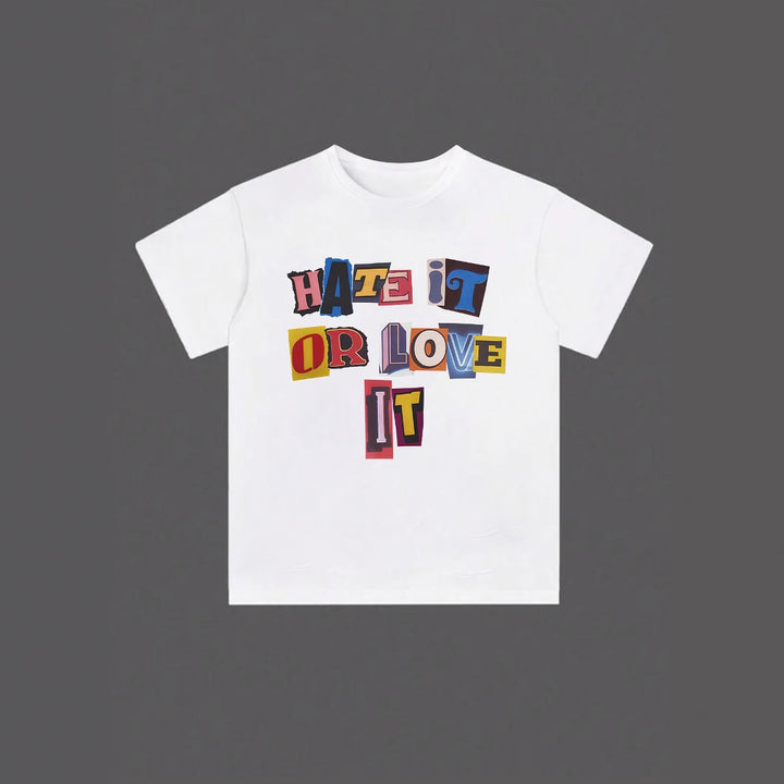 Women's T-shirt with eye-catching print and loose fit Skjora