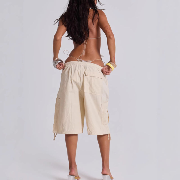 Dame casual korte Cargo-shorts med justerbar midje og praktiske lommer Skjora