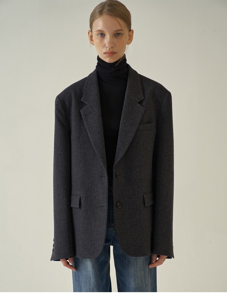 Damer elegant kasse blazer laget av høy kvalitet stoff Skjora