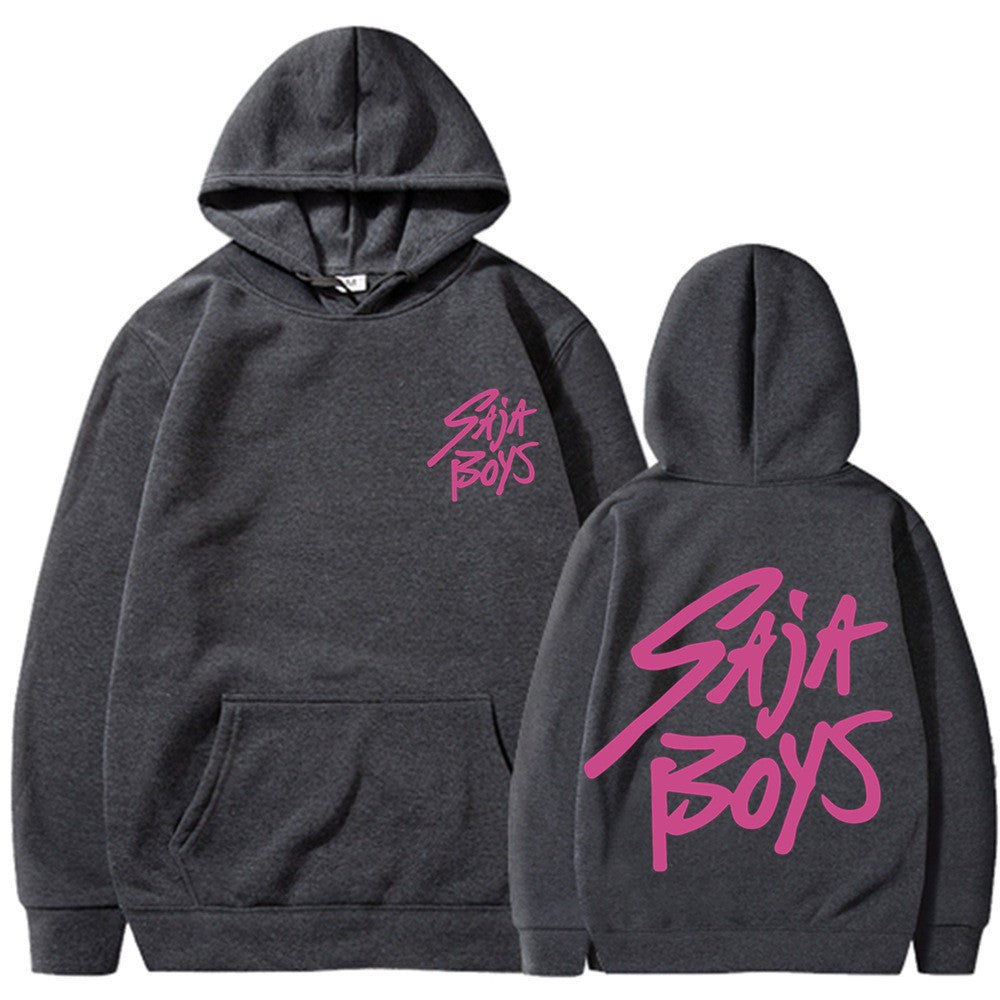 Women's hoodie with distinctive lettering and kangaroo pocket Skjora
