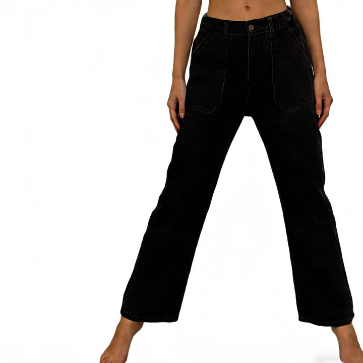 Damer høy midje jeans i vintage stil Skjora