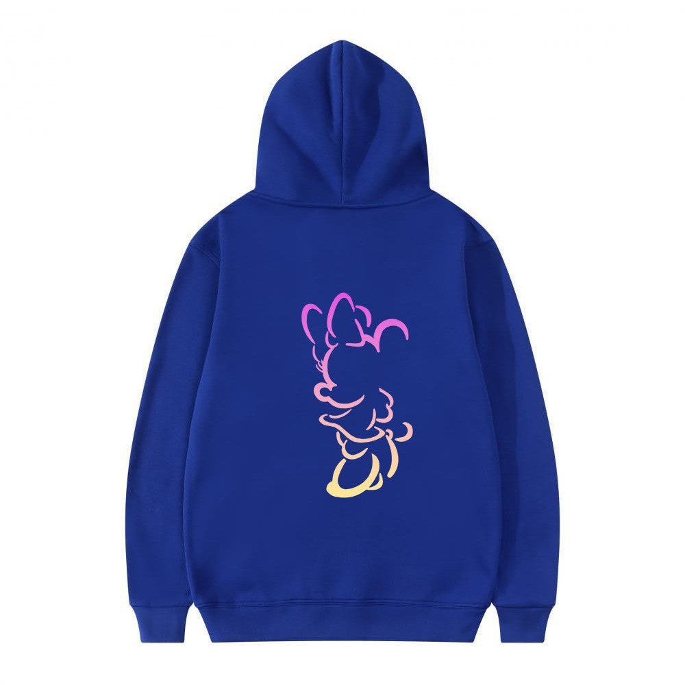 Dame hoodie med kunstnerisk skydesign og myk indre fôr Skjora