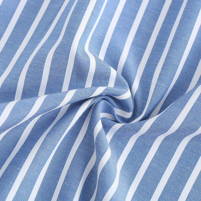 Dame bluse skjorte med kreativt stripemønster Skjora