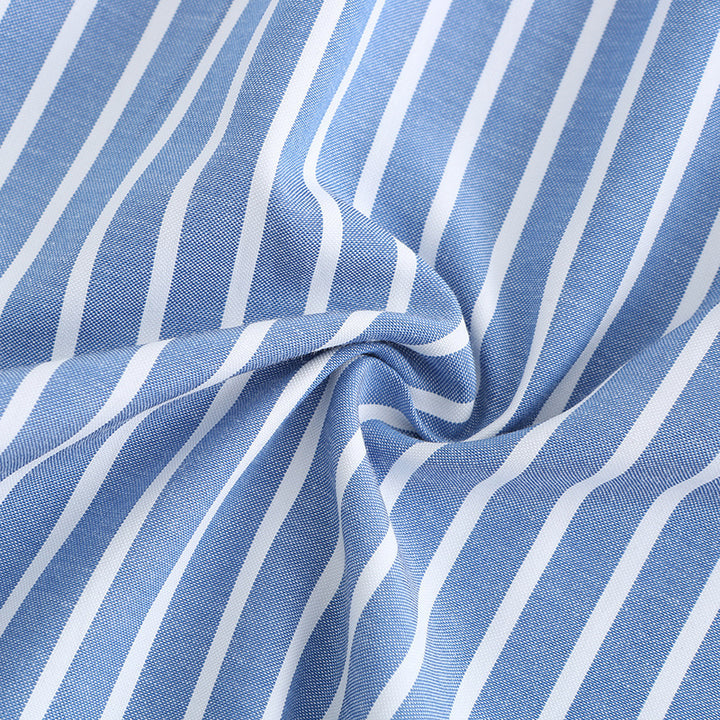 Dame bluse skjorte med kreativt stripemønster Skjora