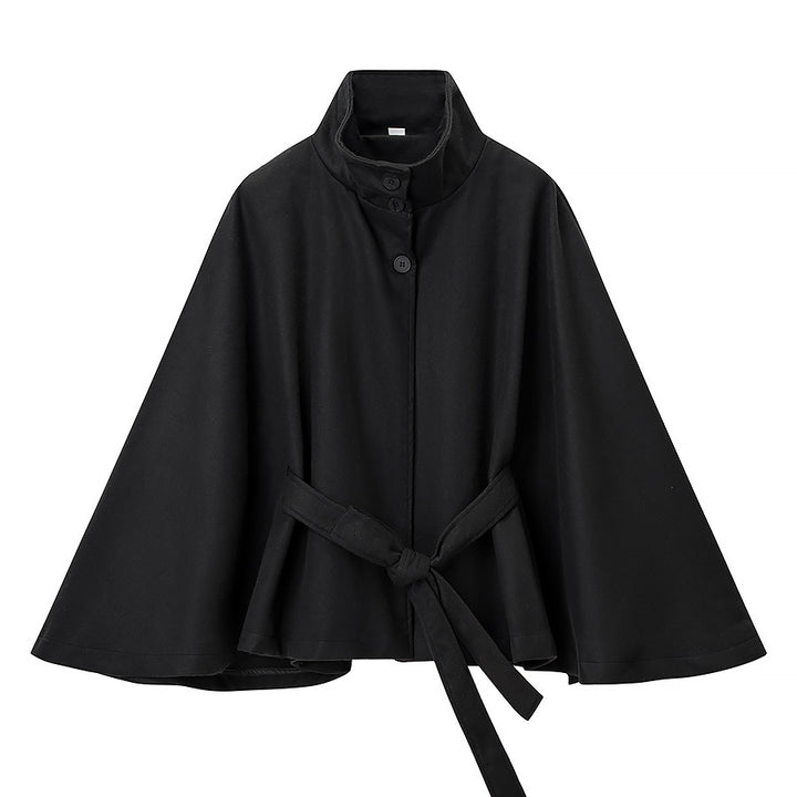 Kvinnes elegant kappejakke med justerbart belte Skjora