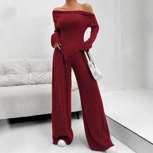 Dame figurnær jumpsuit med asymmetrisk utringning og lange ermer Skjora