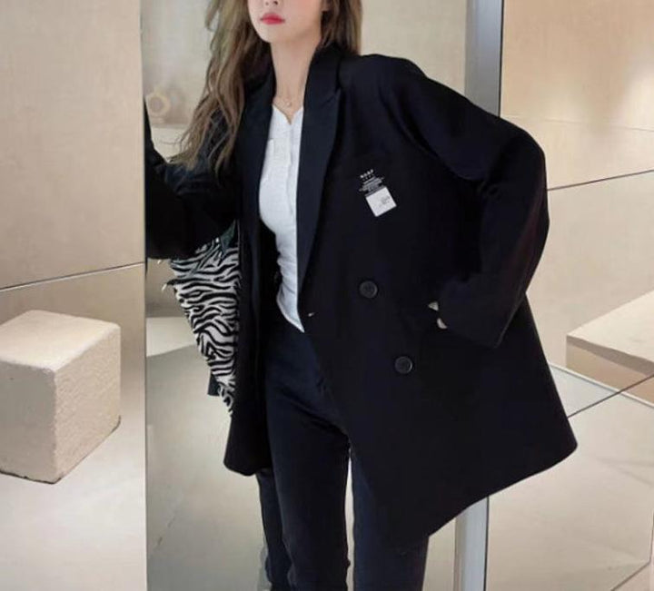 Kvinners oversized blazere med teksturert stoff Skjora
