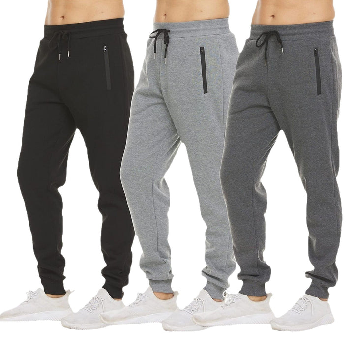 Herre sporty joggebukser med praktiske lommer og elastisk midjebånd Skjora