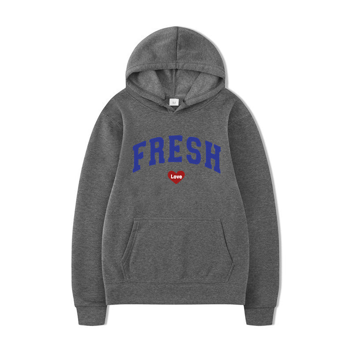 Women's hoodie with playful lettering and soft inner fleece Skjora