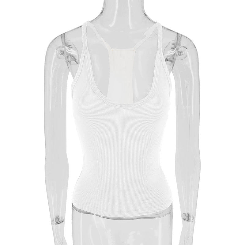 Dame Sporty Stretch-Top med slim fit Skjora