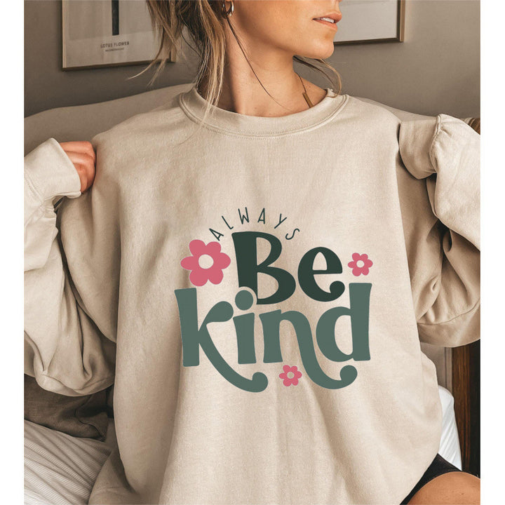 Dame sweatshirt med motiverende budskap og trendy puffermdesign Skjora
