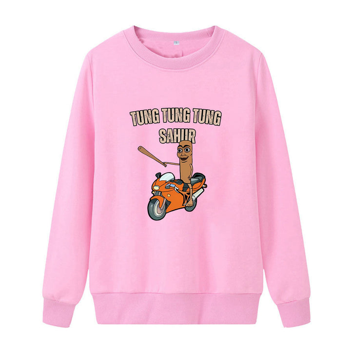 Damer avslappet sweatshirt med morsom grafisk design Skjora
