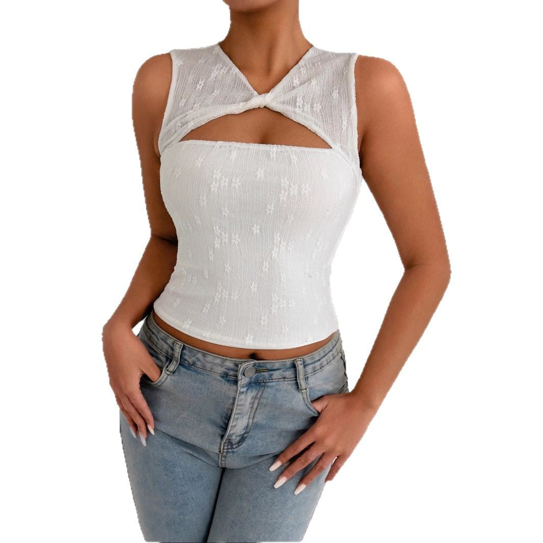 Damer Elegant og innovativt Crop-Top Skjora