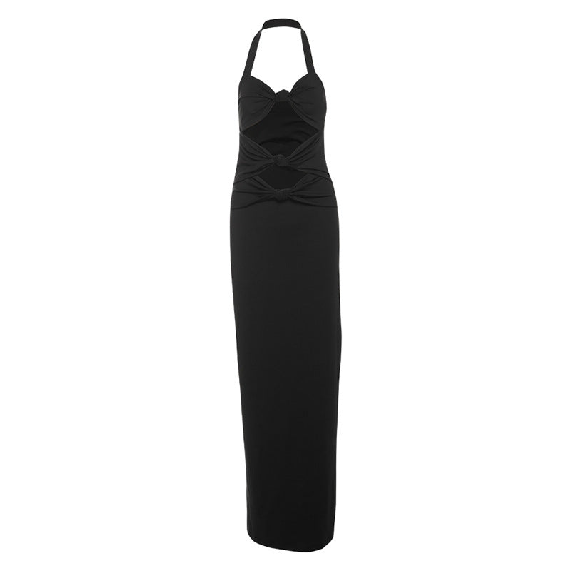 Dame Elegant Maxikjole med raffinerte cut-outs og intrikate detaljer Skjora