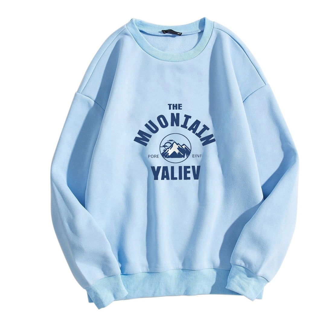Kvinnelig koselig genser med frontfjellmotiv Skjora