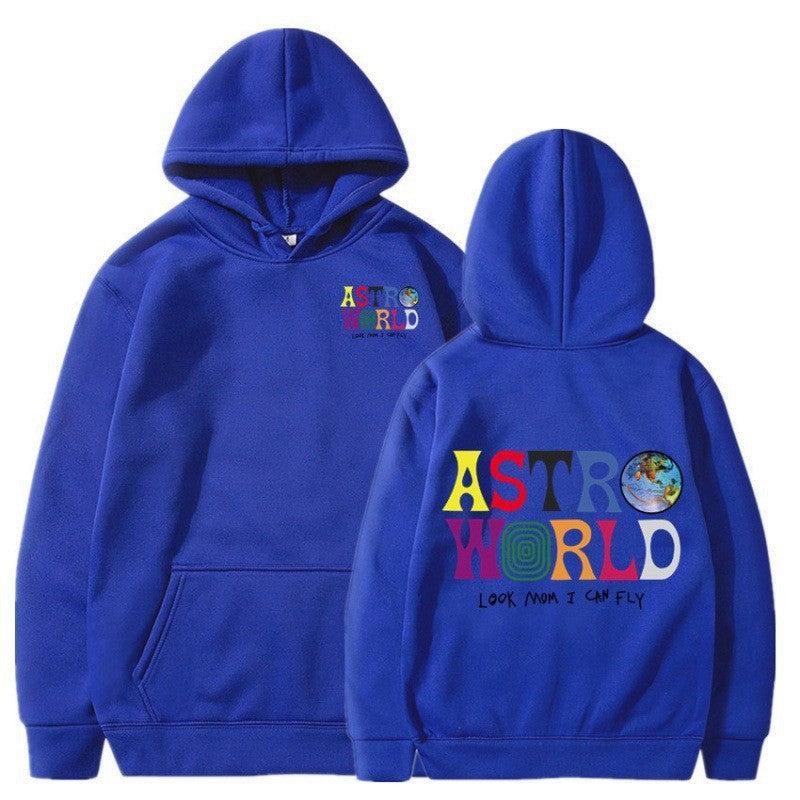 Damegens hoodie med lekent grafisk design og myk innside Skjora