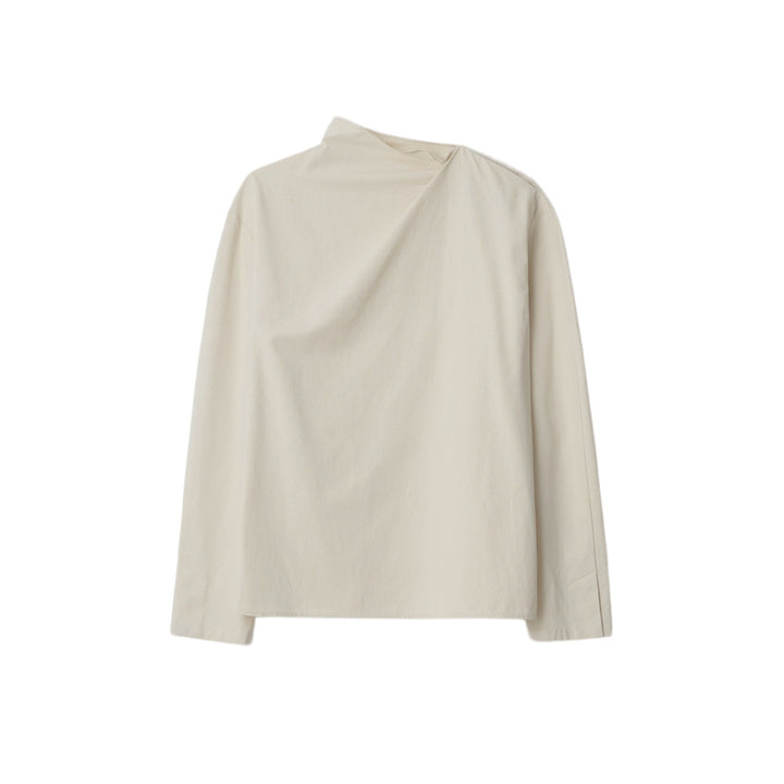 Damer Elegante topp med asymmetrisk krage og lange ermer Skjora