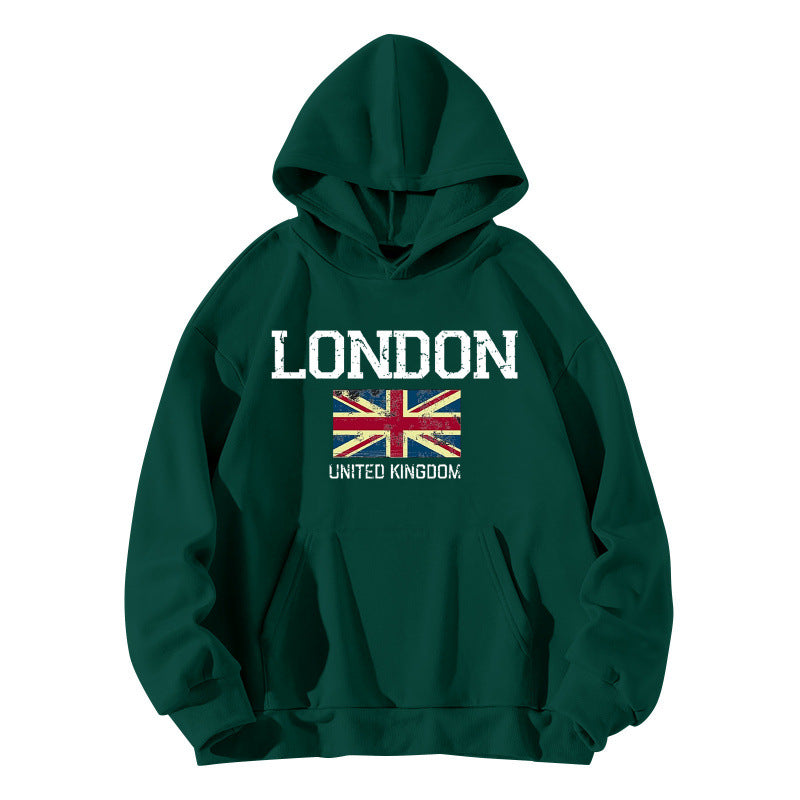 Damehoodie for kvinner i urban London stil med kengurulomme og komfortabel passform Skjora