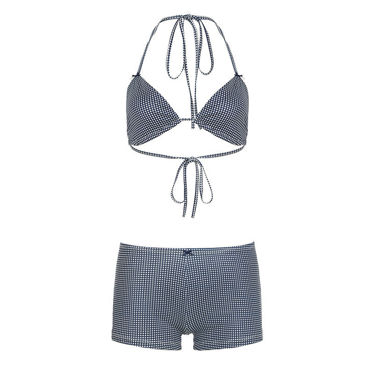Dame trendy bikini-set med dypere utringning og justerbare stropper Skjora