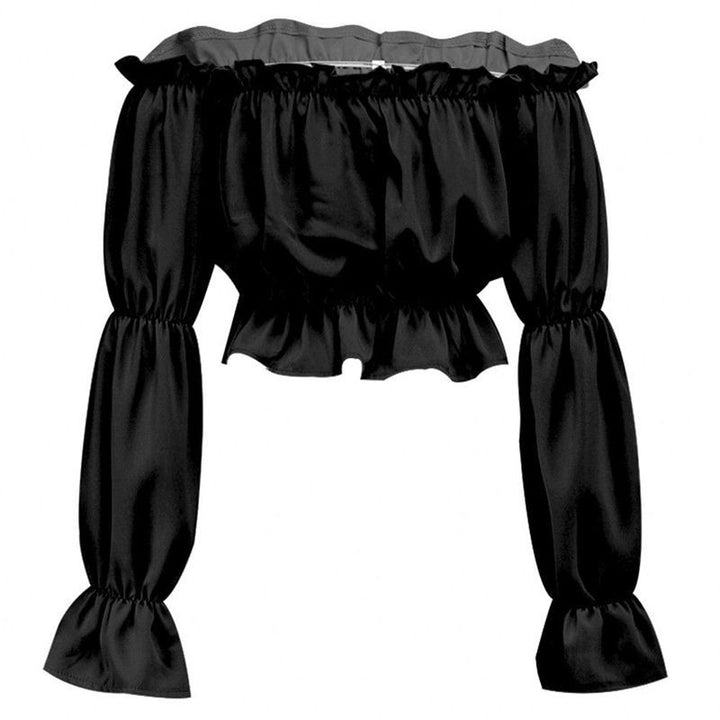 Dame Off-Shoulder Bluse med Rüschendetaljer Skjora