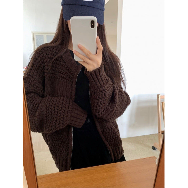 Kvinnelig komfortabel cardigan med teksturert design Skjora