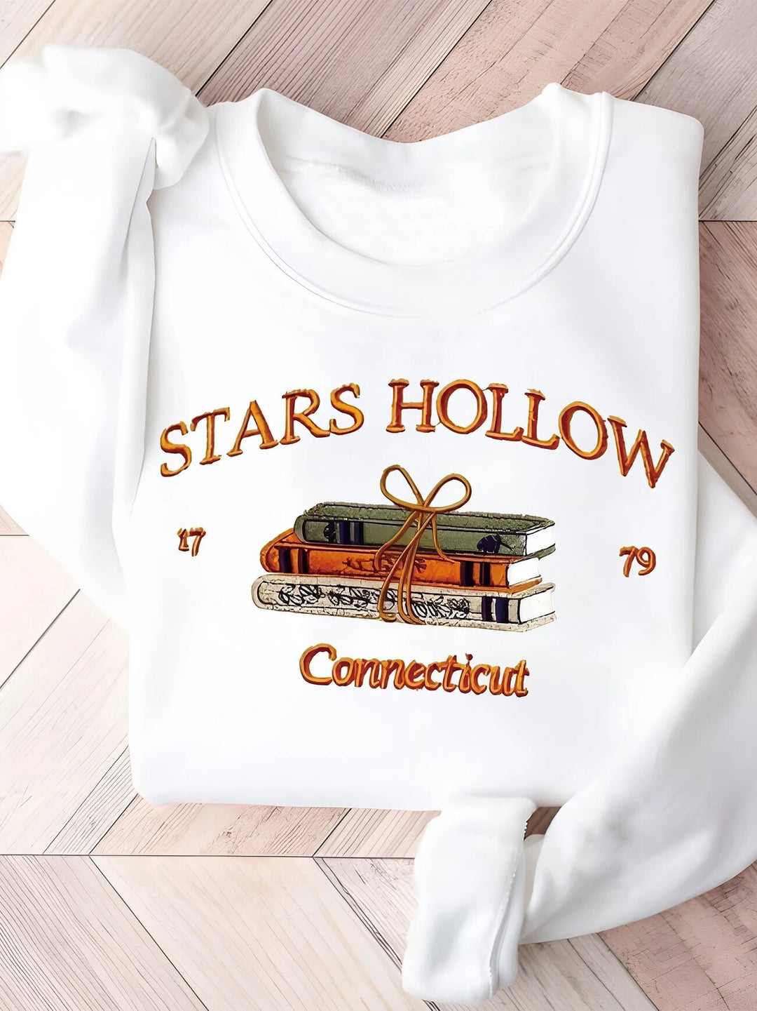 Kvinne genser med kreativ Stars Hollow motiv Skjora