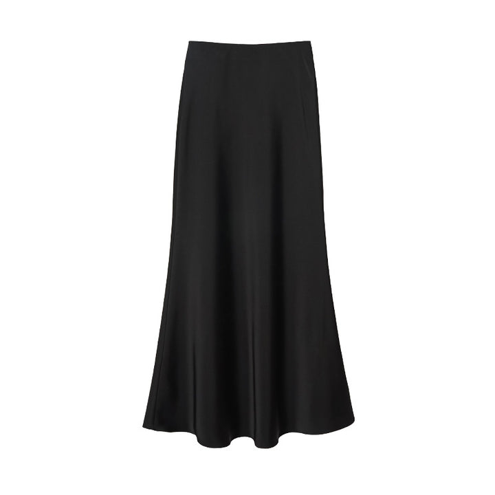 Damer Elegant Maxi Skjørt laget av høykvalitets flytende materiale med vid skjæring Skjora