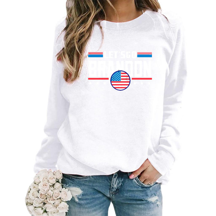 Dame sweatshirt med moderne statement design Skjora