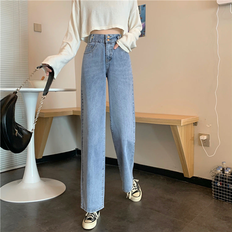 Damer Høy Midje Bootcut Jeans Skjora