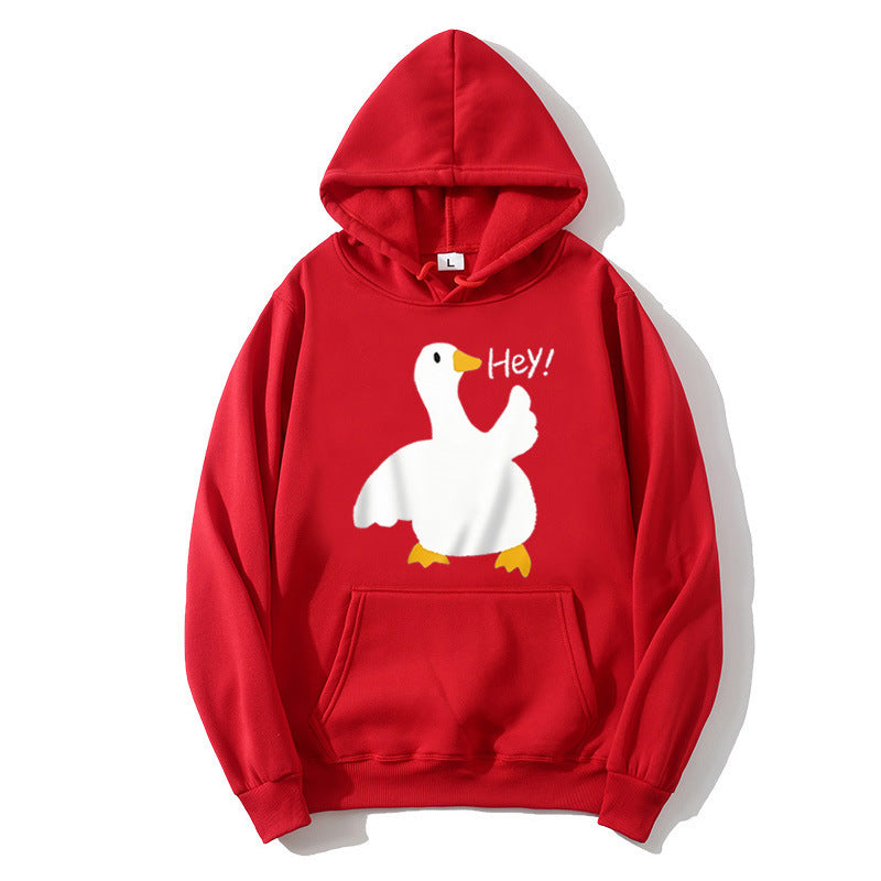 Damen Kapuzenpullover mit verspieltem Entenmotiv Skjora