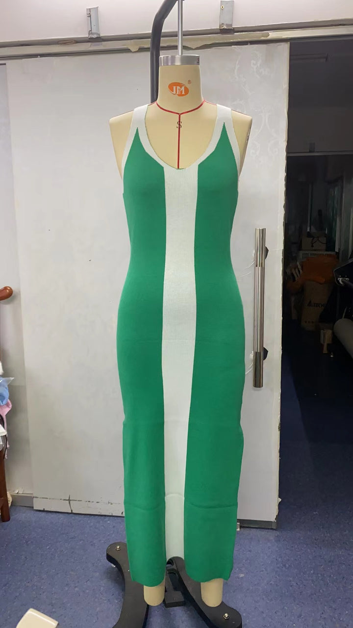 Dame figurtilpasset Maxikjole med grafisk design Skjora