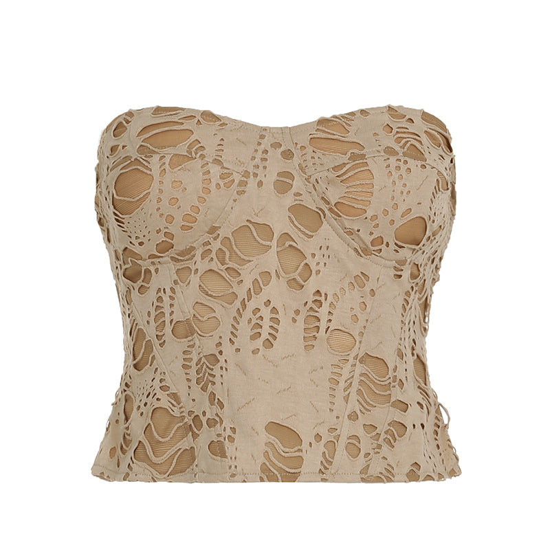 Damer figurnær Bustier-top med imponerende cut-outs Skjora