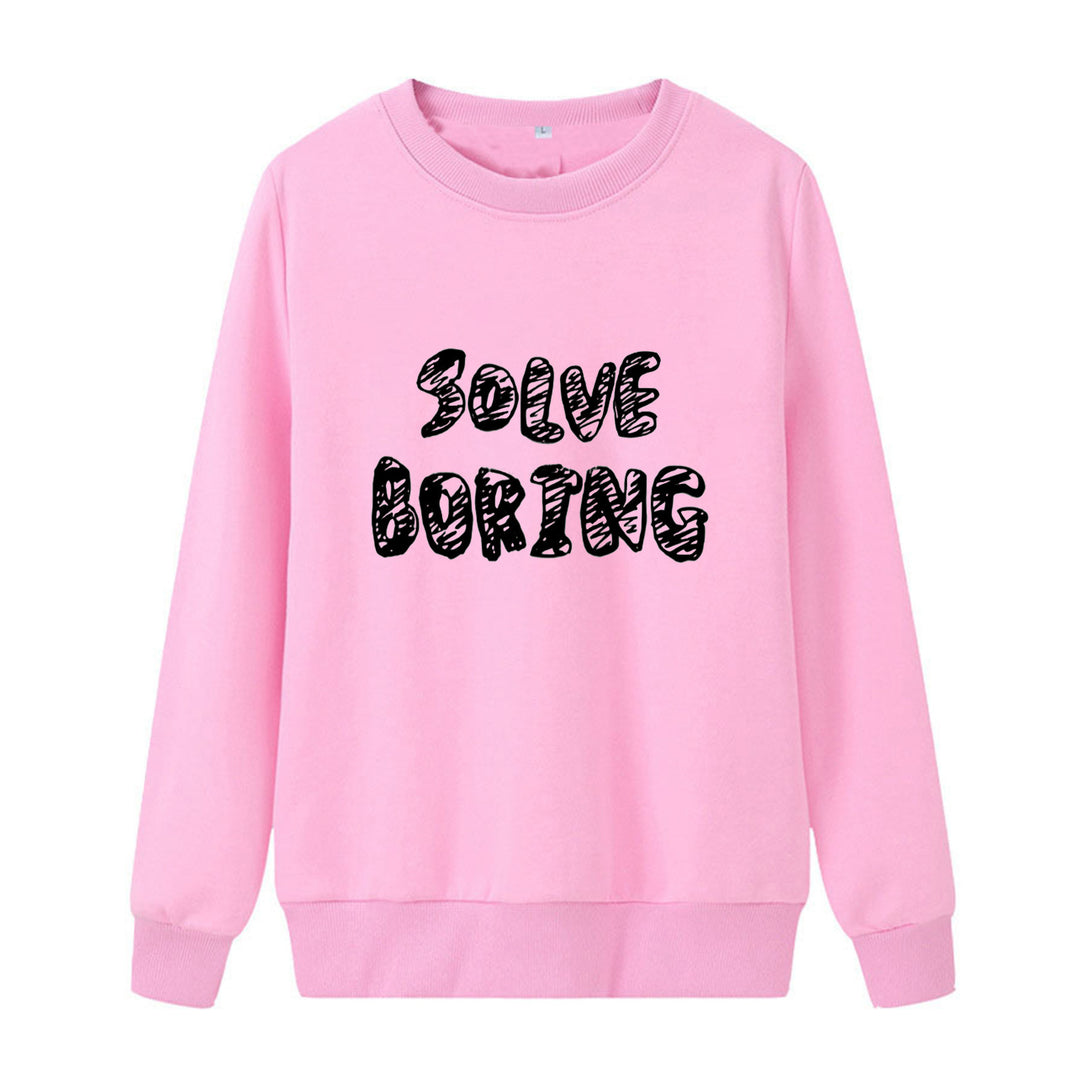 Damen avslappet sweatshirt med kreativ tekst Skjora
