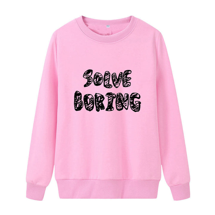Damen avslappet sweatshirt med kreativ tekst Skjora