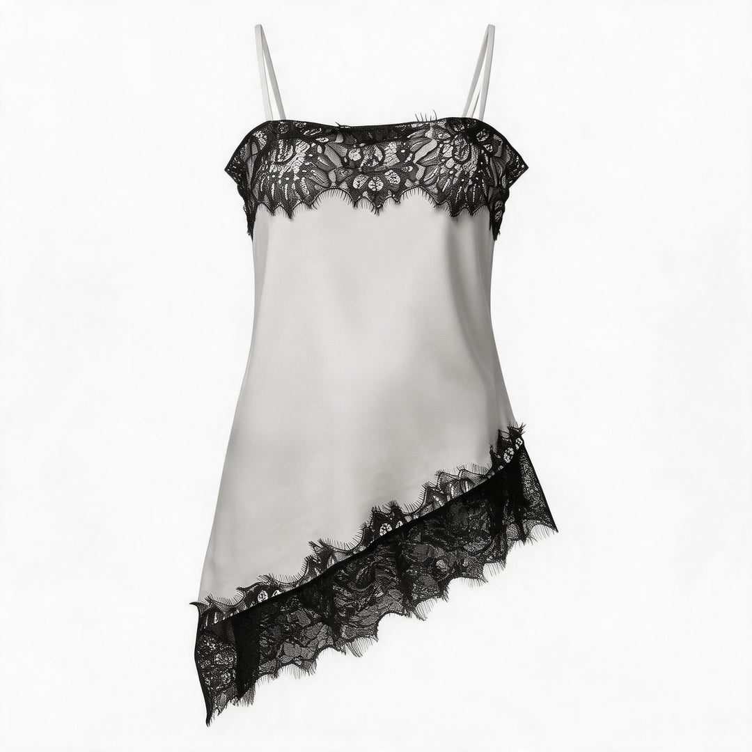 Dame spiss-cami med asymmetrisk snitt Skjora