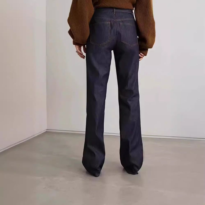 Dame høyt snittet vid jeans Skjora